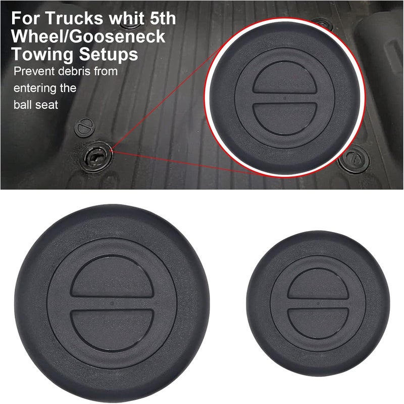 Vanshly Bed Plug Cover Kit Compatible with 2014-2019 Dodge Ram 2500 3500 Pickups Replacement 68225506AA,Hitch Covers for Truck with 5th Wheel/Gooseneck Towing Setups/Trailer Tow Cover， - Image 5
